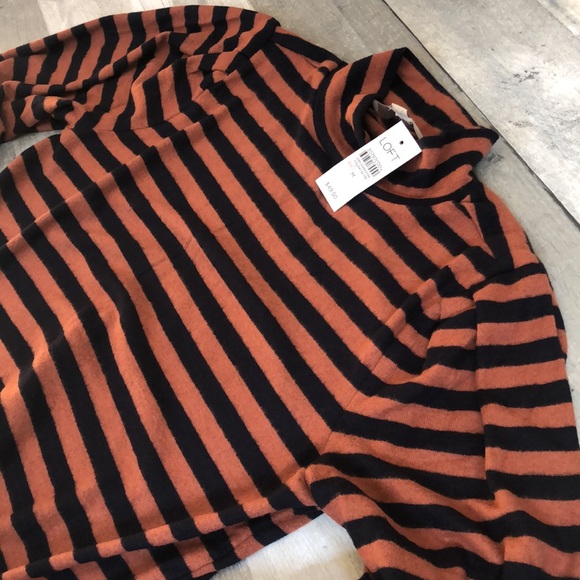 Loft striped mock neck top - Picture 5 of 7